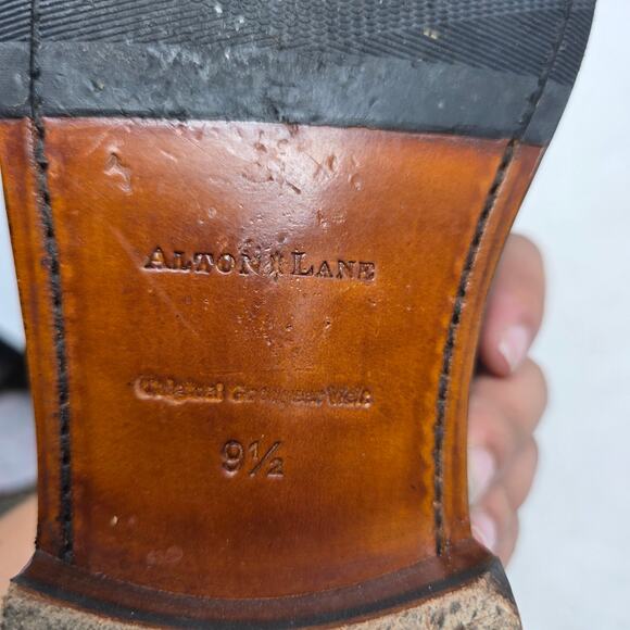 Alton Lane Brown Leather Loafers Men 9.5 Slip On Dress Shoes - Picture 8 of 8